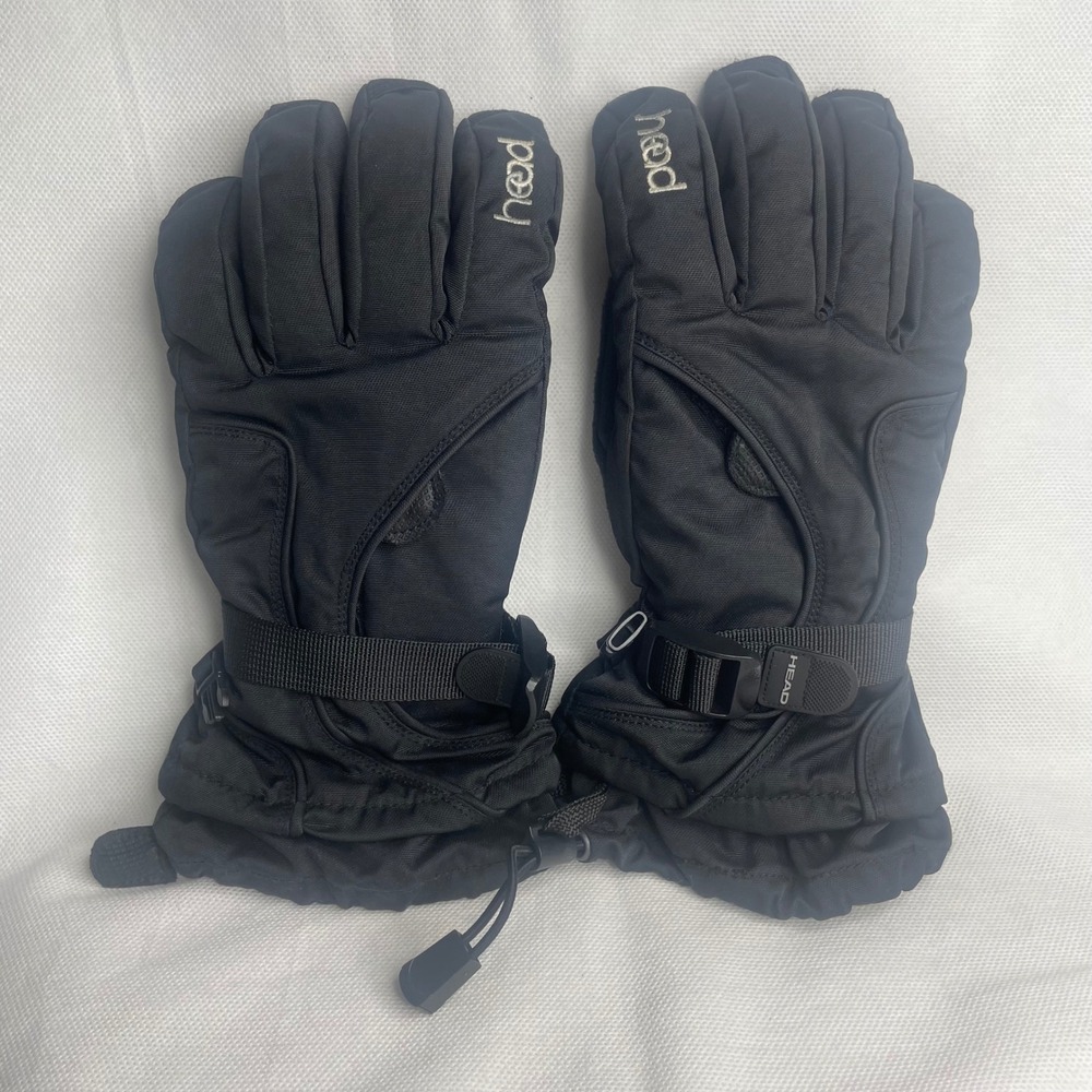 Head Nylon Insulated Outlast Gloves Size Large Black Zip Pockets Ski Snow Winter